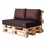 Paletové sedenie Golden Garden GG134 podsedák a vankúš 120cm x 80cm x 15cm hnedá